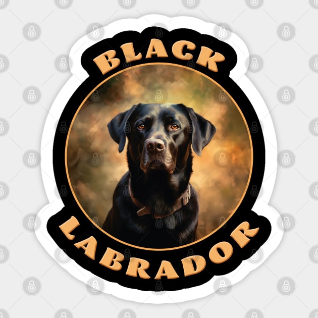 Black Labrador Sticker by MichaelaGrove